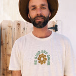 Hero image featuring the front of the Be Kind Vibes Be Kind & Shine tee in natural
