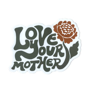 Hero image featuring the Be Kind Vibes Love Your Mother sticker